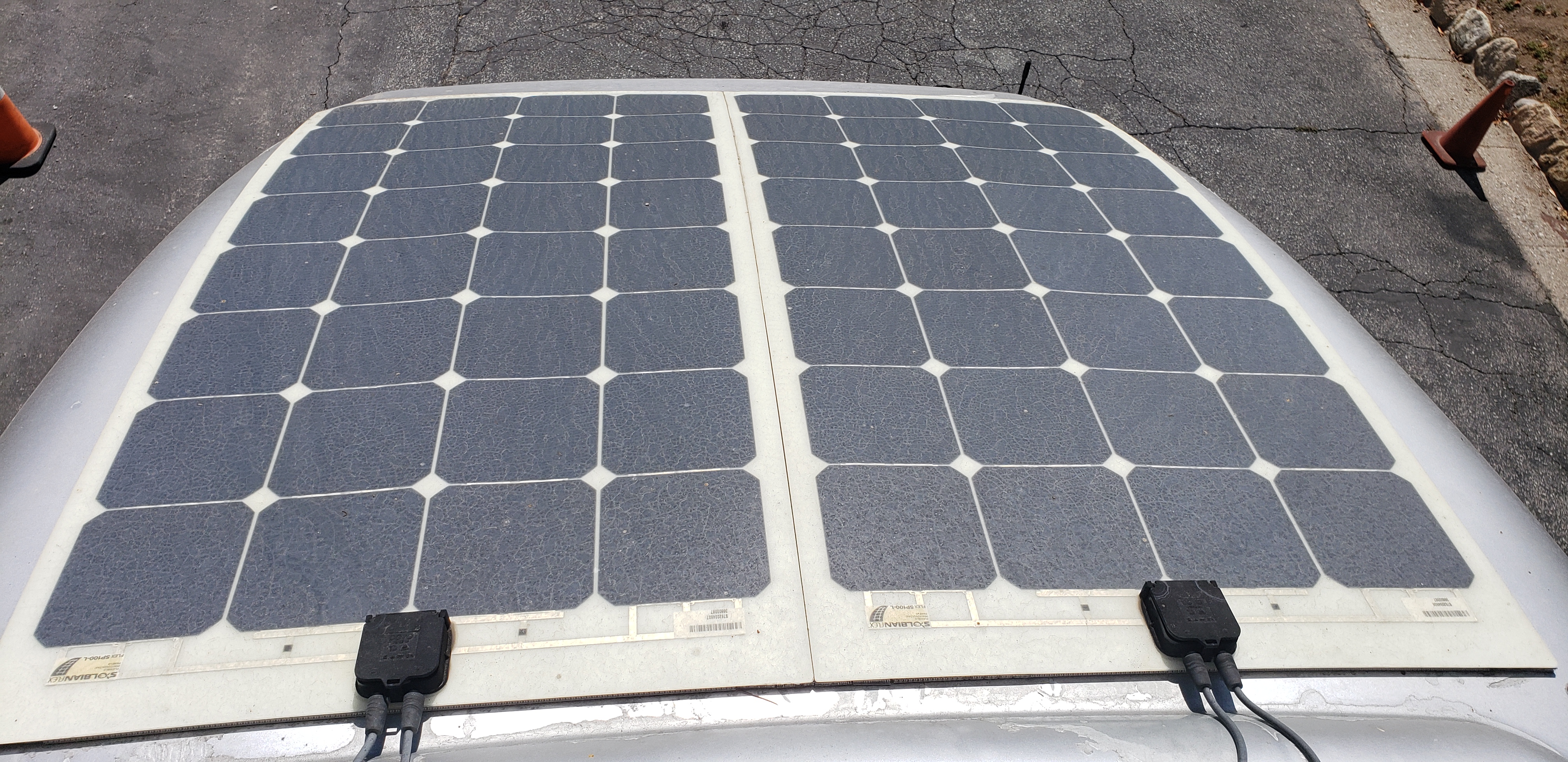 4. Solar panels. Note centerline and dips in solar panels.